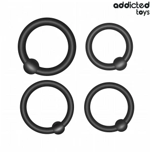 ADDICTED TOYS - CONJUNTO DE ANÃIS DE SILICONE DE PRESSÃO
